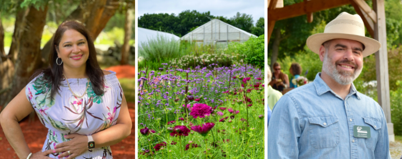 Image of Shilpi Desai, Flowers on the farm, and Sam Hiersteiner